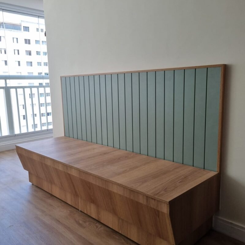 Canto Alemão – Verde Mint e Carvalho Hanover